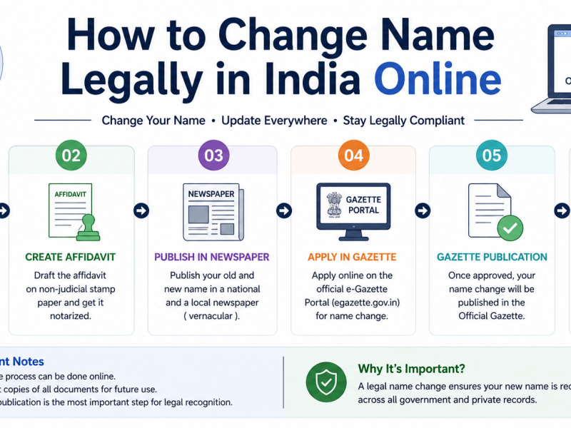 How to Change Name Legally in India&nbsp;Online